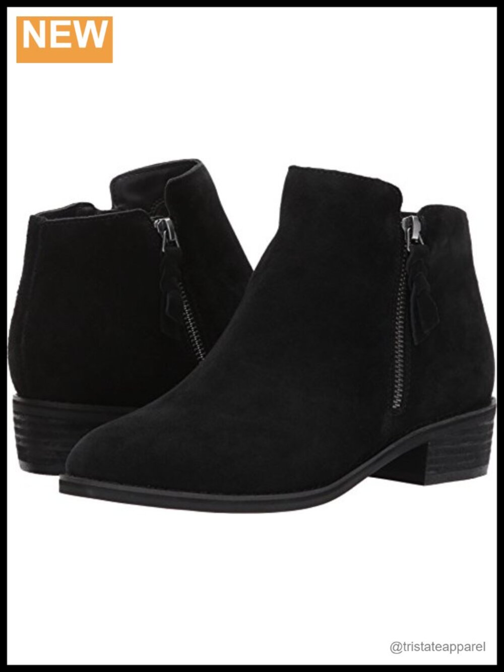 Blondo Liam Waterproof Suede Ankle Bootie Round Toe Block Heel